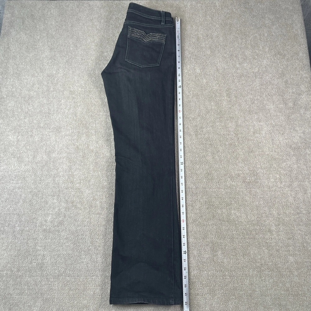 White House Black Market Jeans Womens 8R Black Boot Leg Superstar Rhinestone - Picture 5 of 14